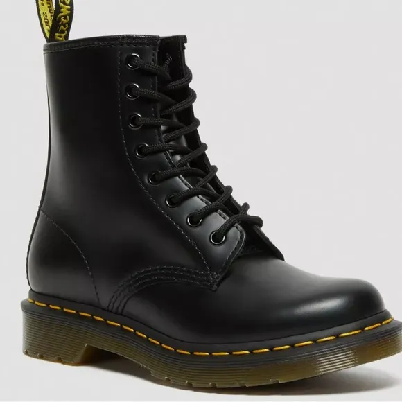 Dr. Martens Black Leather Ladies Size 11 Zavala Combat Moto Streetwear Boots NWT