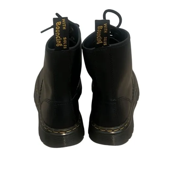 Dr. Martens Black Leather Ladies Size 11 Zavala Combat Moto Streetwear Boots NWT