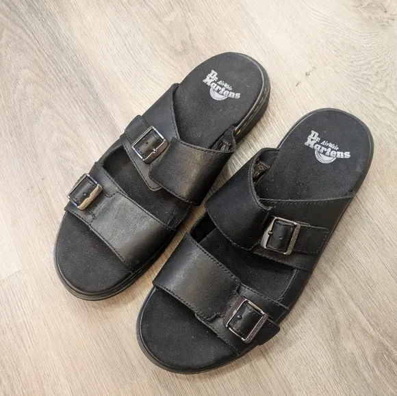 Dr Martens Black Nikolai Leather Sandals. Size 11