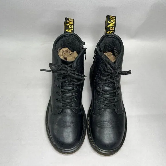 Dr. Martens Boots Boy's Size 2 1460 Softy T Black Leather Lace Up Combat Boots