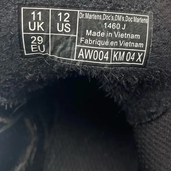 Dr. Martens Boots Leather Classic Black Size 12