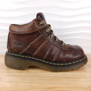 Dr Martens Boots Mens Size 10 Womens 11 Brown Leather Lace Up Ankle‎ Chunky Y2K