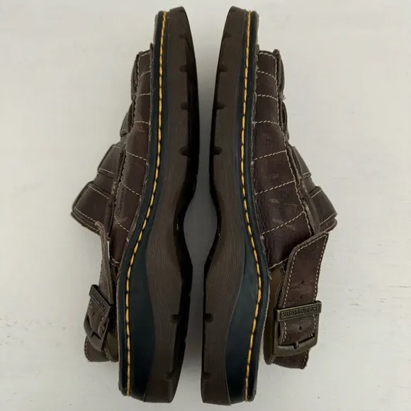 Dr Martens Fisherman Sandals Unisex Brown Leather Men's Size 10