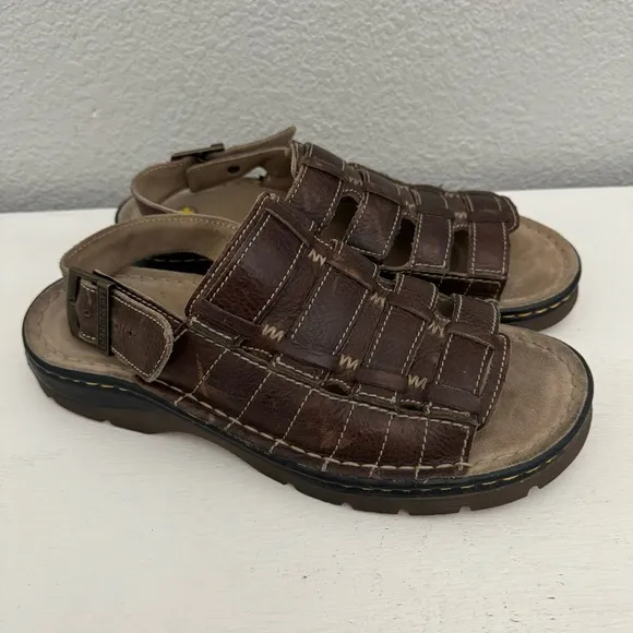 Dr Martens Fisherman Sandals Unisex Brown Leather Men's Size 10