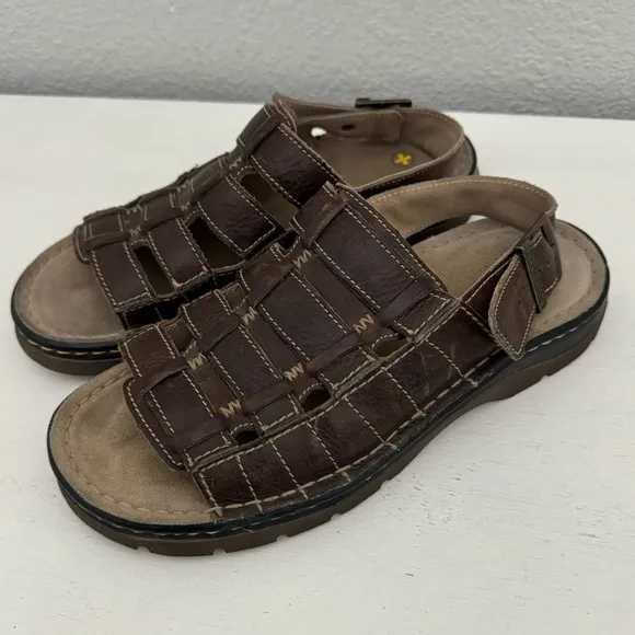 Dr Martens Fisherman Sandals Unisex Brown Leather Men's Size 10