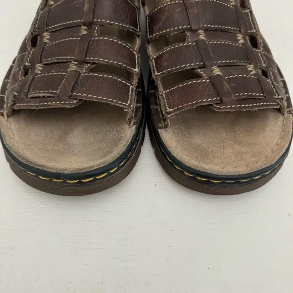 Dr Martens Fisherman Sandals Unisex Brown Leather Men's Size 10