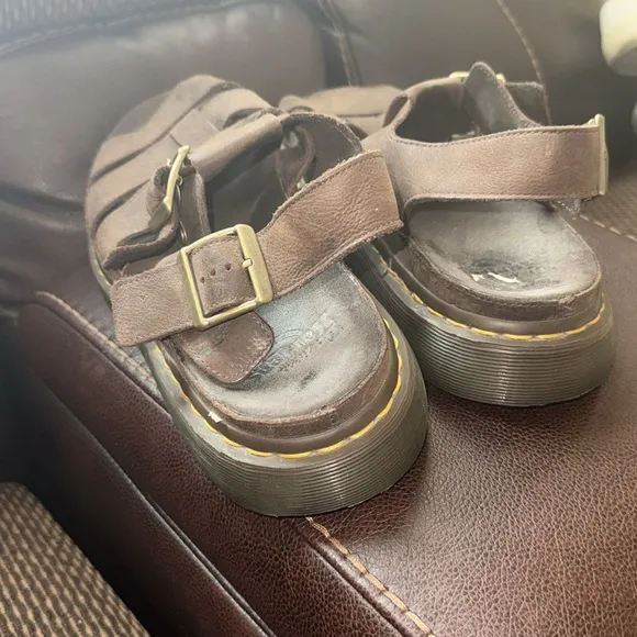 Dr. Martens Flash Fisherman Brown Leather Sandals