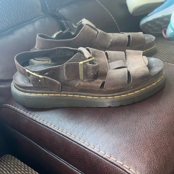 Dr. Martens Flash Fisherman Brown Leather Sandals