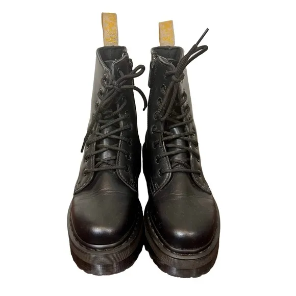 Dr. Martens Jadon II Mono Black Vegan Leather Platform Chunky Combat Boots
