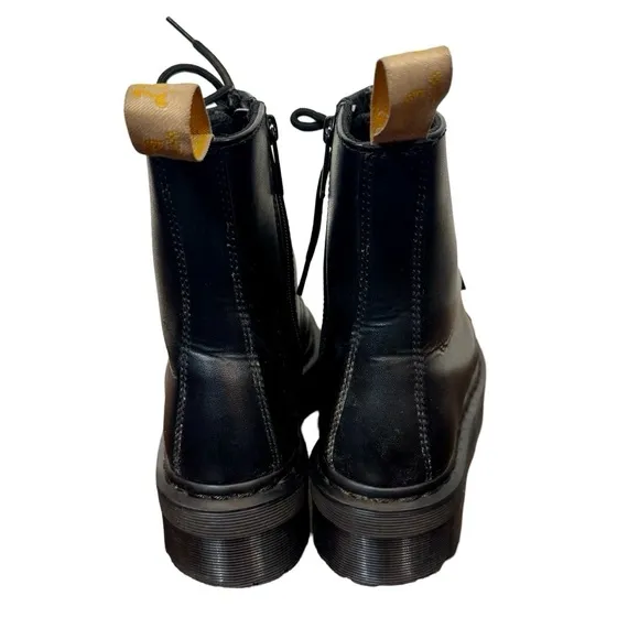 Dr. Martens Jadon II Mono Black Vegan Leather Platform Chunky Combat Boots
