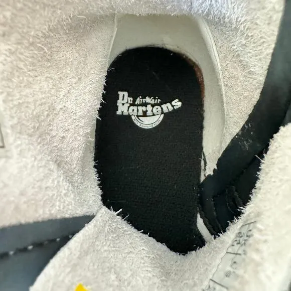 Dr Martens Junior Pascal Metallic Suede Ankle Boots Chunky White Silver | Size 3