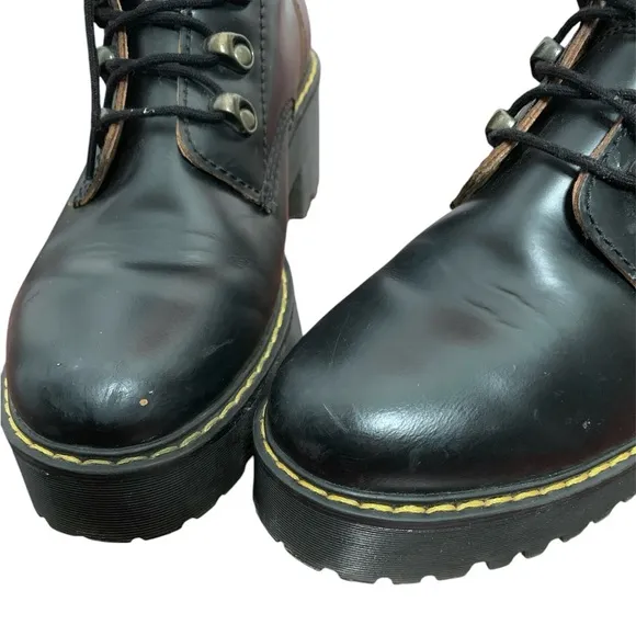 Dr. Martens Leona Leather Combat Boots