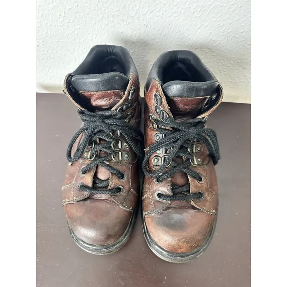 Dr Martens Mens US 7 UK 5 Boots 8699 Ankle Brown Leather Chunky Vintage England