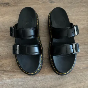 Dr. Martens Myles Platform Black Leather Sandals