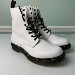 Dr Martens NEW 1460 White Leather Lace Up Boots Size 11