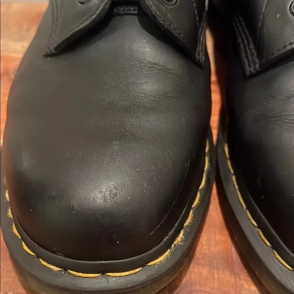 Dr. Martens Original Black Leather Boots for Men, Size 10
