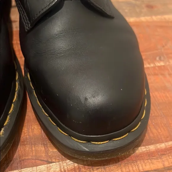 Dr. Martens Original Black Leather Boots for Men, Size 10