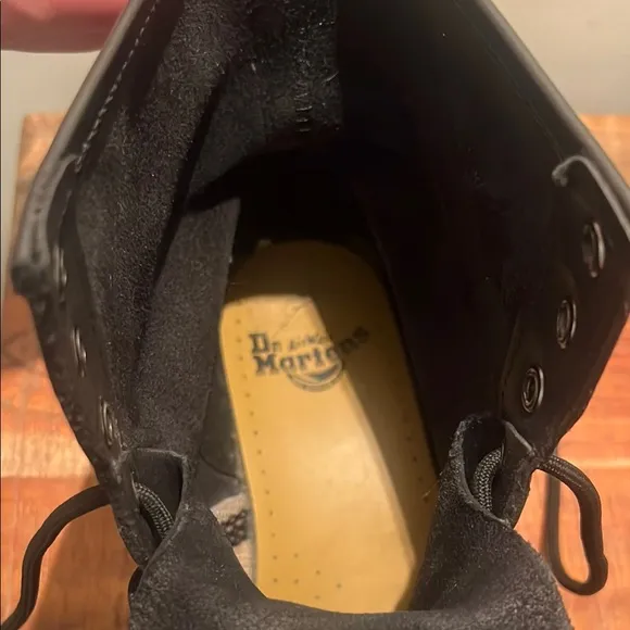 Dr. Martens Original Black Leather Boots for Men, Size 10
