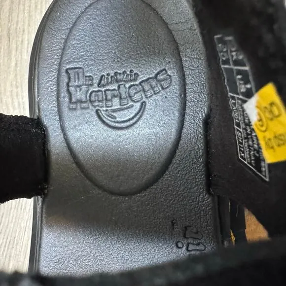 Dr Martens Sandals Girls Size 1 Klaire Black Leather Strap New In Box Chunky