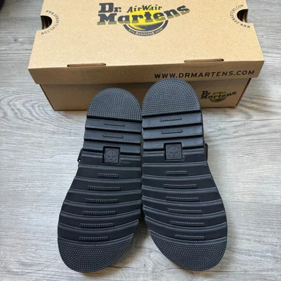 Dr Martens Sandals Girls Size 1 Klaire Black Leather Strap New In Box Chunky