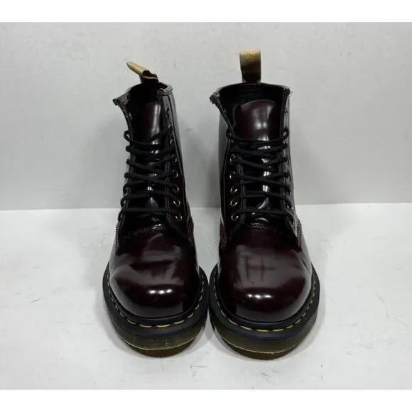 Dr. Martens Vegan 1460 Cherry Red Classic Lace Up Boots Women’s Size 8