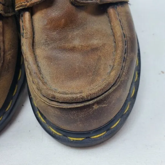 Dr Martens Vintage 8446 Brown Leatber England Bex Chunky Boots Shoes Size Uk 2