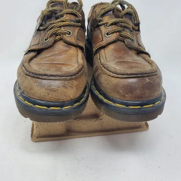 Dr Martens Vintage 8446 Brown Leatber England Bex Chunky Boots Shoes Size Uk 2
