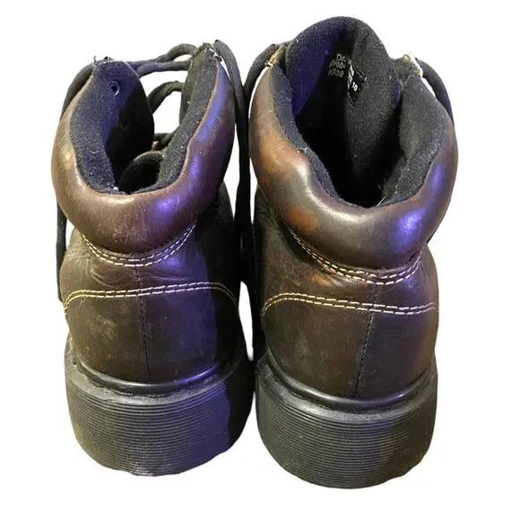 DR. MARTENS vintage rare short chunky leather boots made in england - men's 10