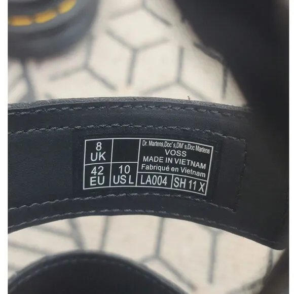 Dr. Martens Voss Leather Strap Sandals in Black, sz 10