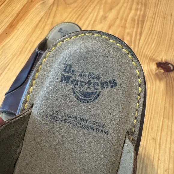 Dr. Martens Vtg Air Wair Womens US 6 Open Toe Mule Brown Leather Sandal 8A52