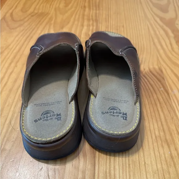 Dr. Martens Vtg Air Wair Womens US 6 Open Toe Mule Brown Leather Sandal 8A52