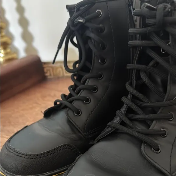 Dr. Martens YOUTH 1460 OVERLAY LEATHER BOOTS