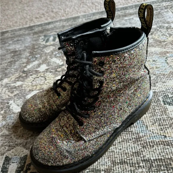 Dr.Marten's Junior 1460 Chunky Glitter Boots Kids Size 4