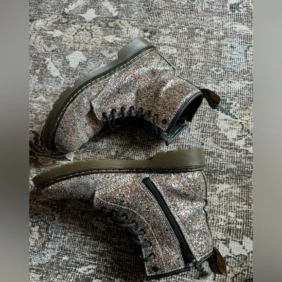 Dr.Marten's Junior 1460 Chunky Glitter Boots Kids Size 4