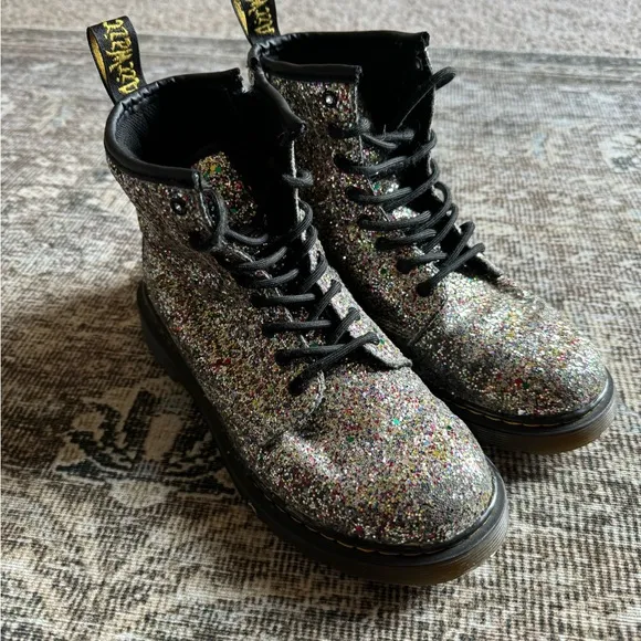 Dr.Marten's Junior 1460 Chunky Glitter Boots Kids Size 4