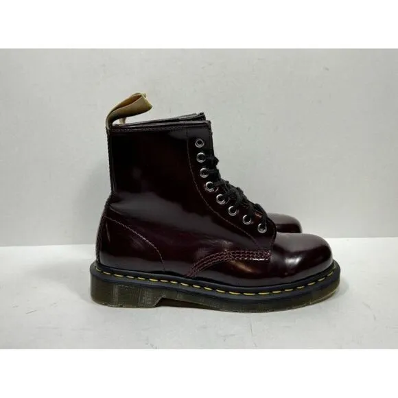 Dr. Martens Vegan 1460 Cherry Red Classic Lace Up Boots Women’s Size 8