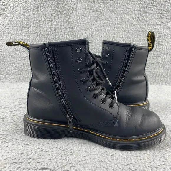 DR MARTENS X KEITH HARING 1460Y BOOTS TODDLER SIZE 2 KIDS‎ LEATHER LACE UP PRINT