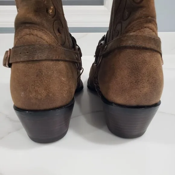 Durango Crush Heartbreaker Pointed Toe Cowboy Boots Brown Western Womens 7.5M