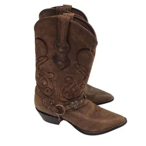 Durango Crush Heartbreaker Pointed Toe Cowboy Boots Brown Western Womens 7.5M
