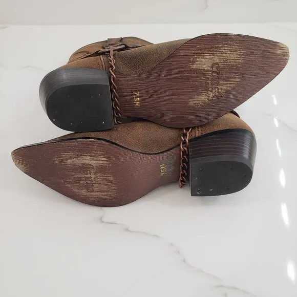 Durango Crush Heartbreaker Pointed Toe Cowboy Boots Brown Western Womens 7.5M