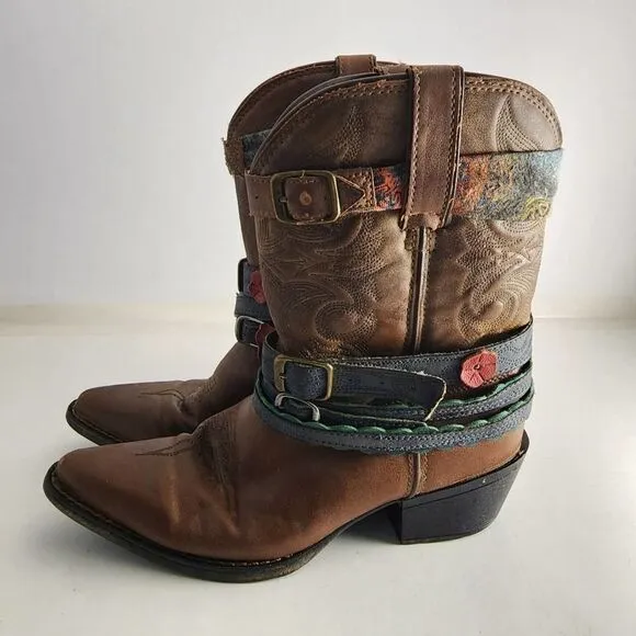 Durango Crush brown pointed toe boots