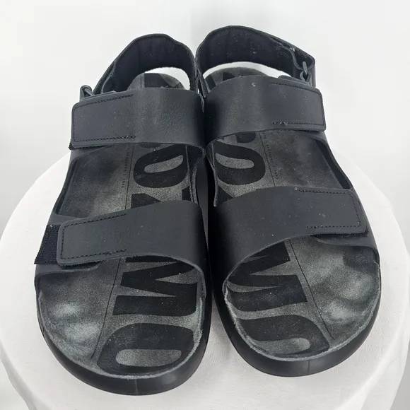 Ecco Black Leather Velcro Sandals | Men’s Size 13 EU 47