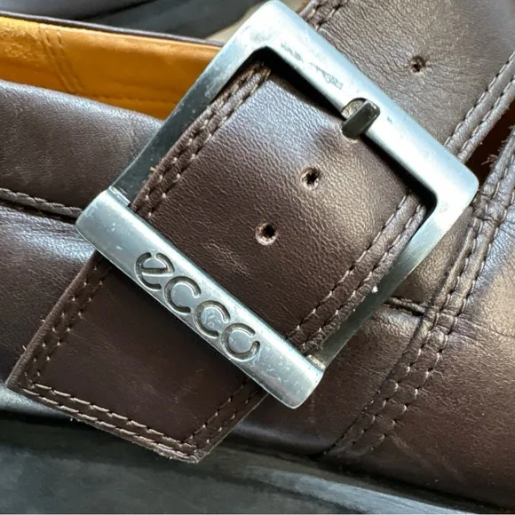 ECCO Brown Leather Fisherman Sandals Shoes Rubber Sole Men's Size 11