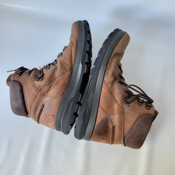 ECCO HydoMax Vegetable Tanned Hiking Boots Mens Sz 13