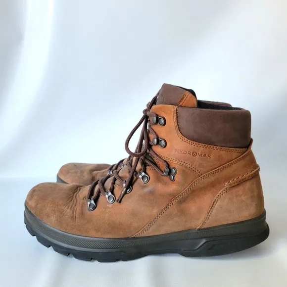 ECCO HydoMax Vegetable Tanned Hiking Boots Mens Sz 13