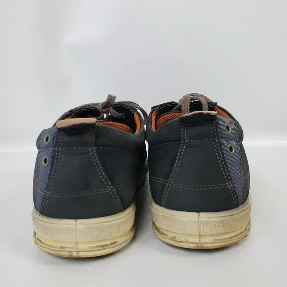 ECCO Mens Leather Lace Up Sneakers