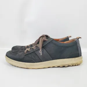 ECCO Mens Leather Lace Up Sneakers