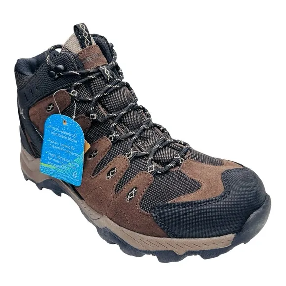 Eddie Bauer Maple Ridge Brown Leather Outdoor Waterproof Hiking Boots