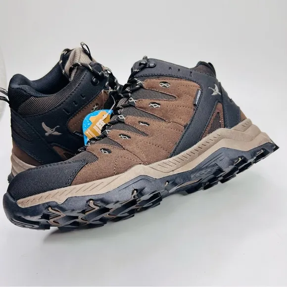 Eddie Bauer Maple Ridge Brown Leather Outdoor Waterproof Hiking Boots