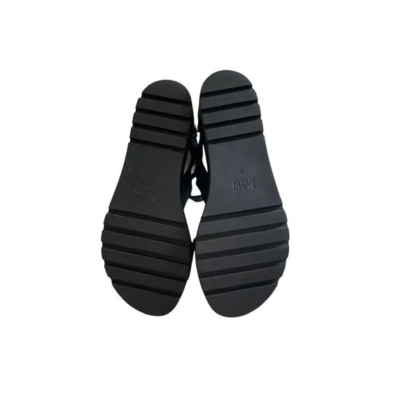 Eileen Fisher Black Leather Sandals Sz 7
